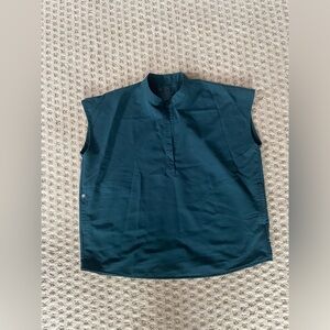 Figs Teal Rafaela Top